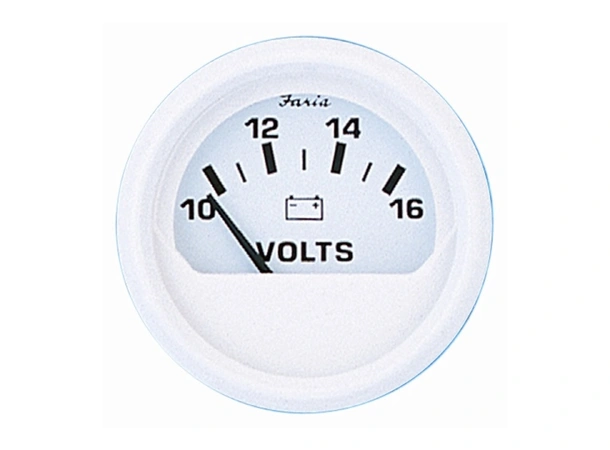 FARIA Voltmeter 10-16 Volt Ø2" - Hvit